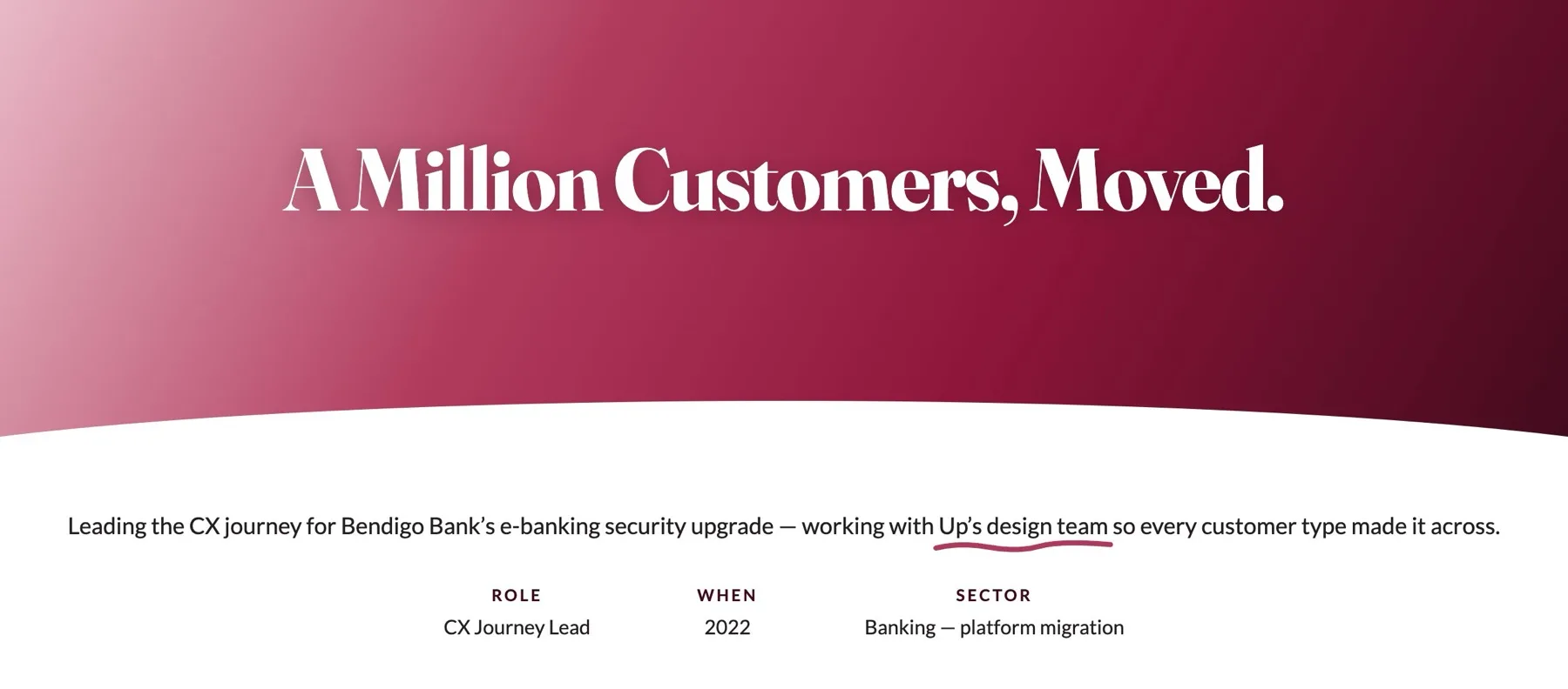 Bendigo Bank e-banking migration case study