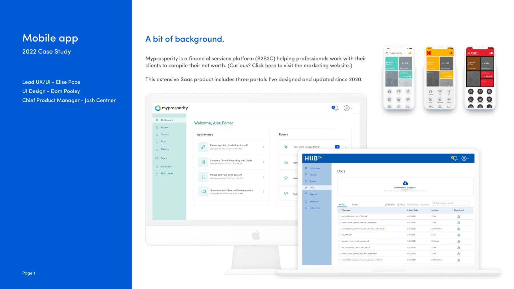 myprosperity (now HUB24) mobile app case study